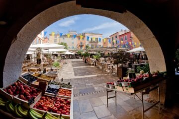 french riviera, arch, arched