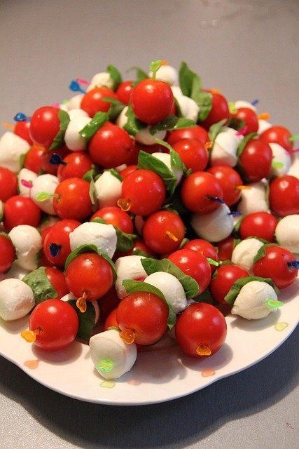 meal, skewers, mozzarella tomato skewers, food, skewers, skewers, skewers, skewers, skewers